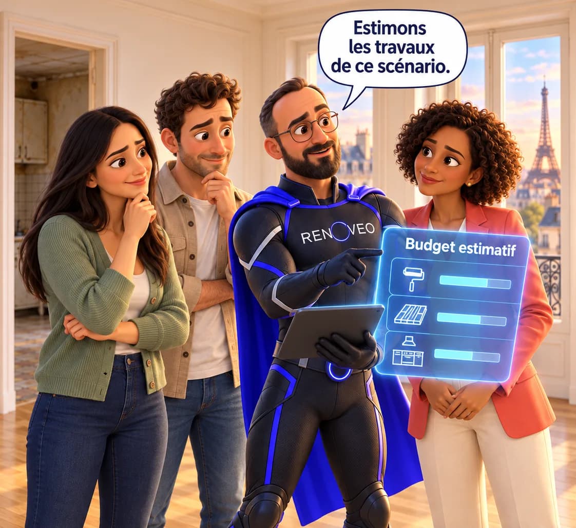 Le héros de Renoveo estime le budget des travaux du scénario choisi